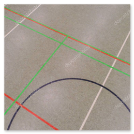 Palestra con pavimentazione sportiva nuova